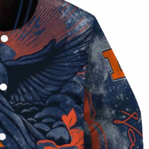 personalized illinois fighting illini praying hands blue jacket premium grade