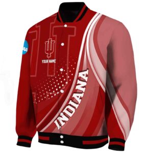 personalized indiana hoosiers wave patterns red jacket best selling