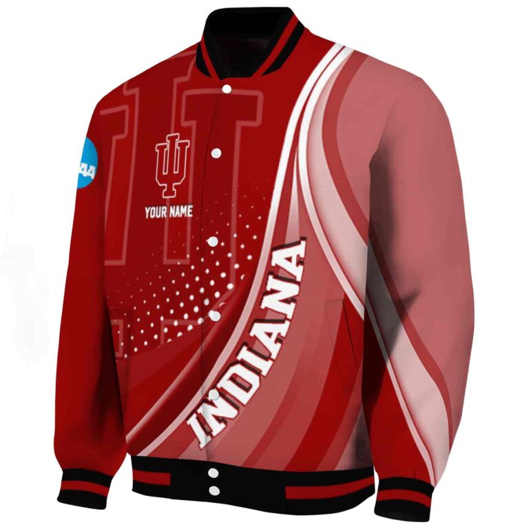 personalized indiana hoosiers wave patterns red jacket best selling