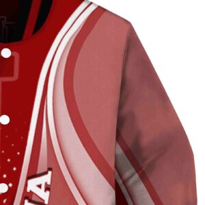 personalized indiana hoosiers wave patterns red jacket premium grade