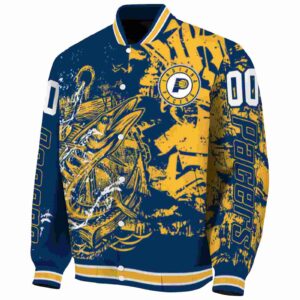 personalized indiana pacers fishing art blue jacket best selling