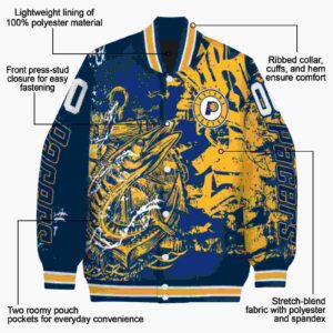 personalized indiana pacers fishing art blue jacket new arrival