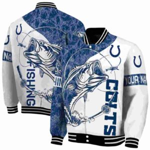 personalized indianapolis colts fishing rod white jacket fashion forward