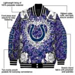 personalized indianapolis colts heart explosion blue jacket best selling