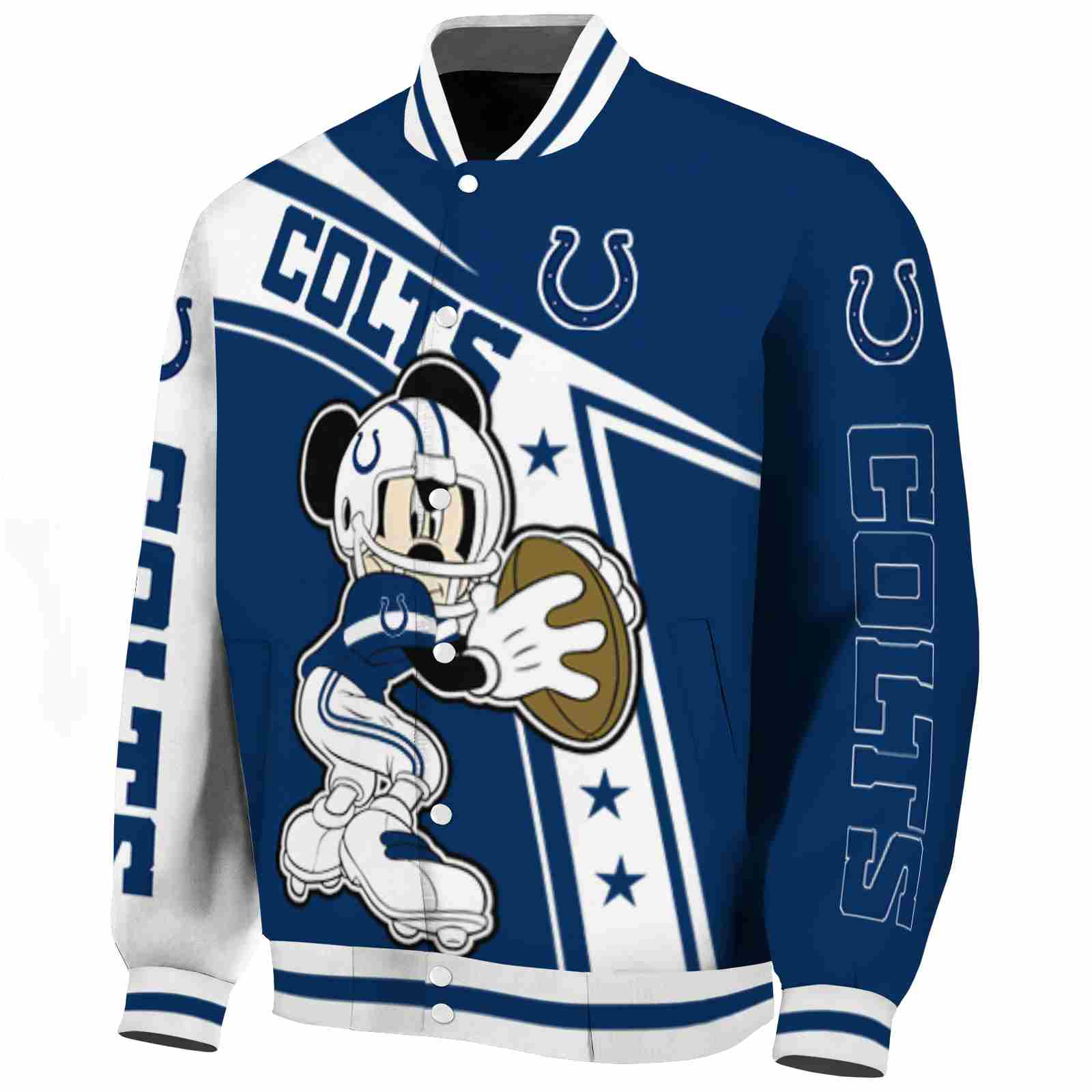 personalized indianapolis colts mickey football blue white jacket best selling personalized indianapolis colts mickey football blue white jacket best selling