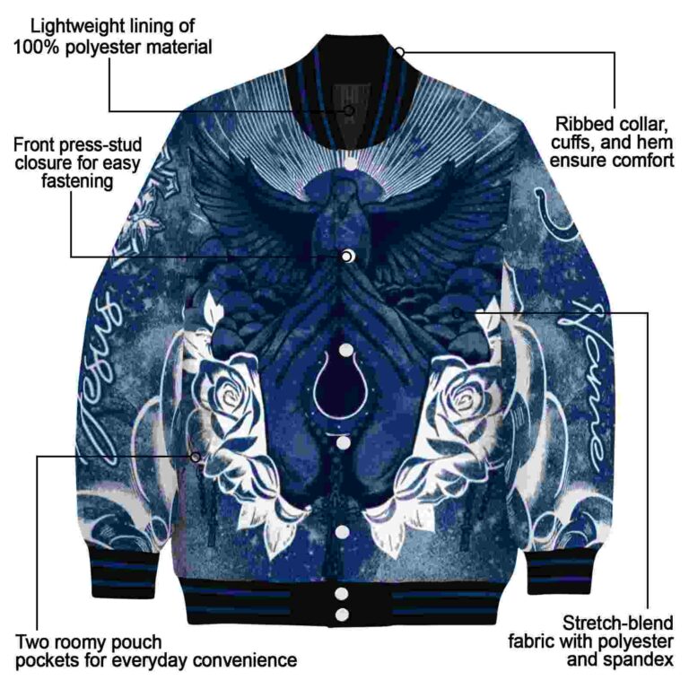 personalized indianapolis colts praying hands blue jacket new arrival