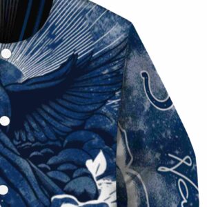 personalized indianapolis colts praying hands blue jacket premium grade