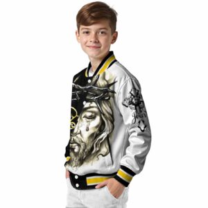 personalized iowa hawkeyes jesus tears black white jacket trendy