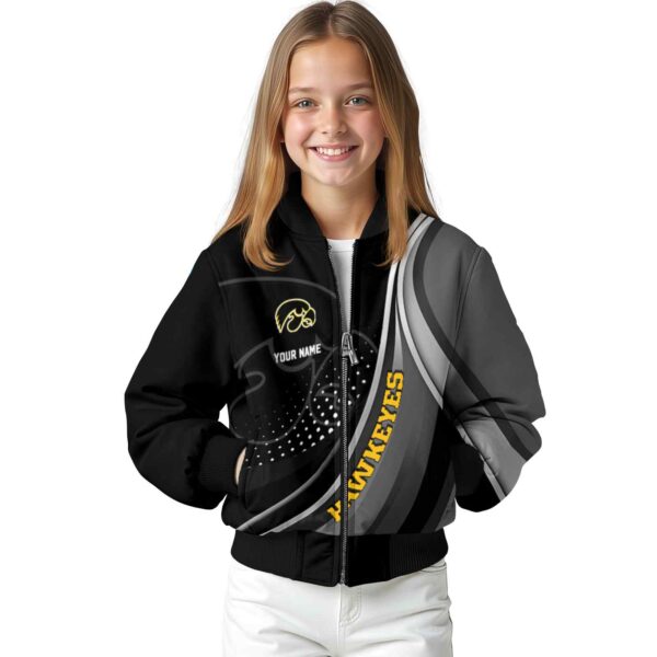 personalized iowa hawkeyes wave patterns black jacket top rated