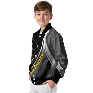 personalized iowa hawkeyes wave patterns black jacket trendy