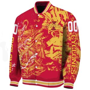 personalized iowa state cyclones fishing art red jacket best selling