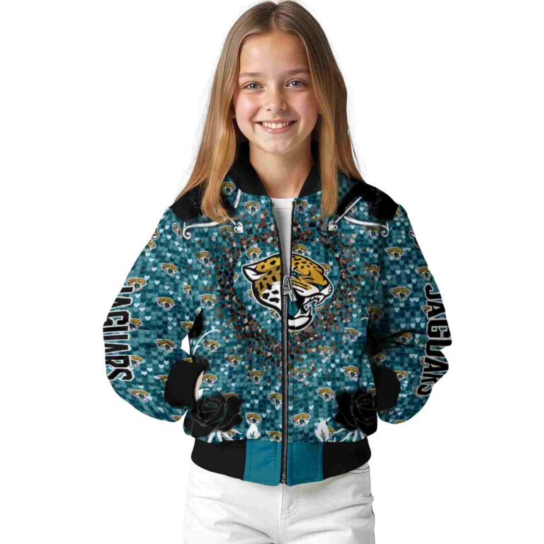 personalized jacksonville jaguars heart explosion teal jacket top rated