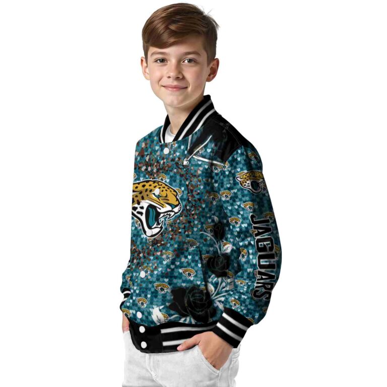 personalized jacksonville jaguars heart explosion teal jacket trendy