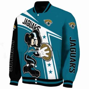 personalized jacksonville jaguars mickey football teal white jacket best selling