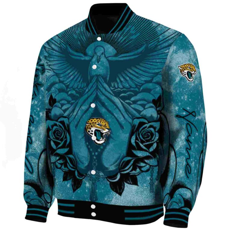 personalized jacksonville jaguars praying hands teal jacket best selling
