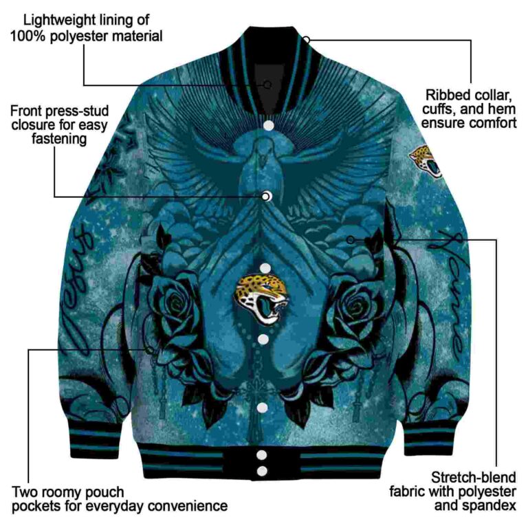 personalized jacksonville jaguars praying hands teal jacket new arrival