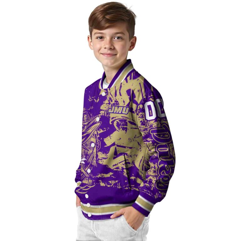 personalized james madison dukes fishing art purple jacket trendy