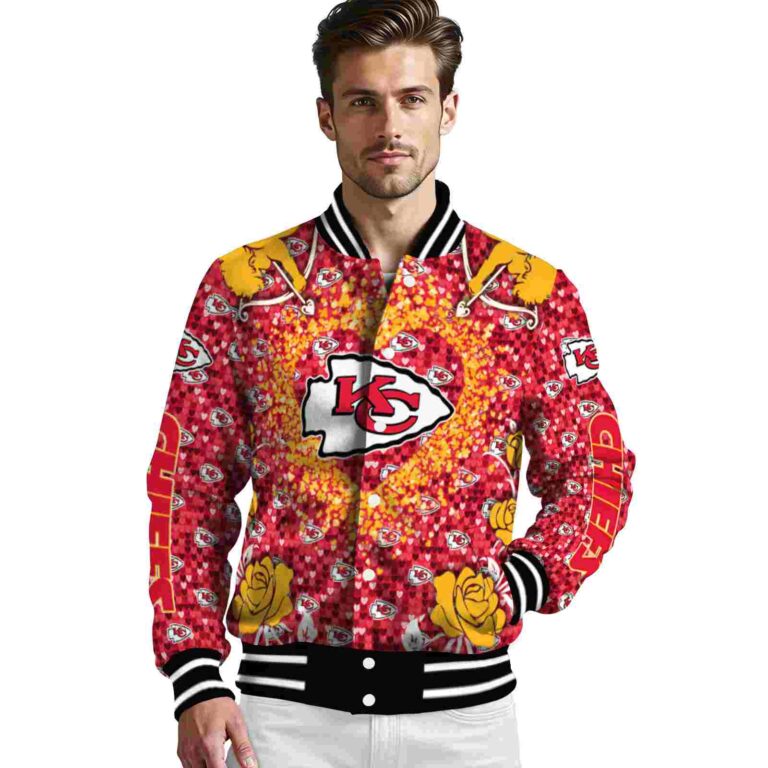 personalized kansas city chiefs heart explosion red jacket high quality