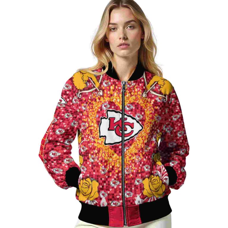 personalized kansas city chiefs heart explosion red jacket latest model