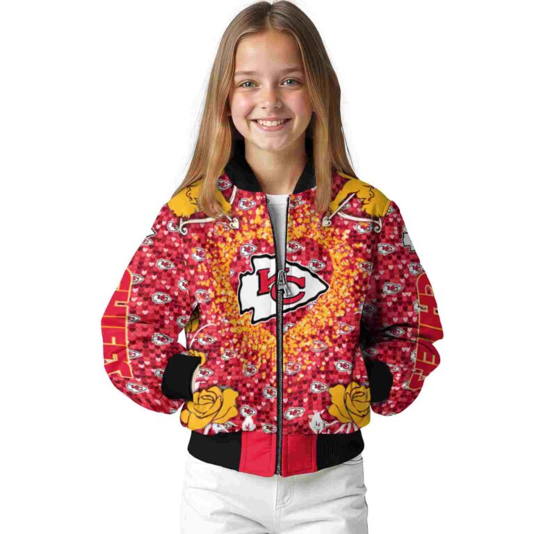 personalized kansas city chiefs heart explosion red jacket top rated