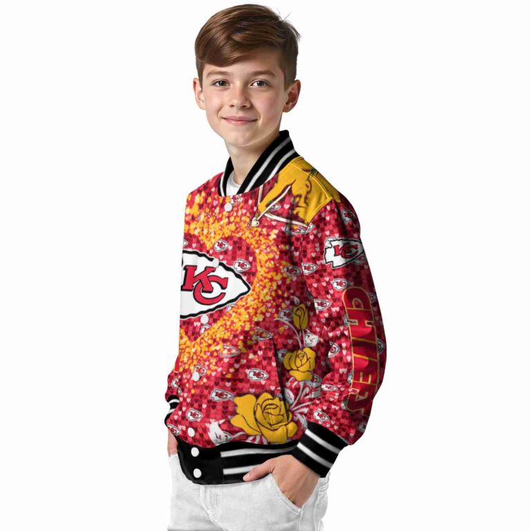 personalized kansas city chiefs heart explosion red jacket trendy