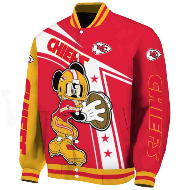 personalized kansas city chiefs mickey football red white jacket best selling