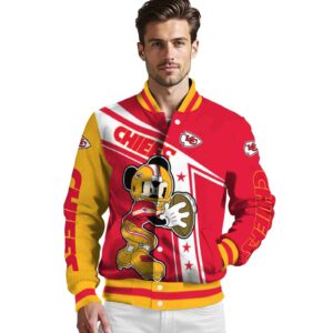 personalized kansas city chiefs mickey football red white jacket high quality