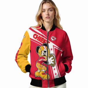 personalized kansas city chiefs mickey football red white jacket latest model