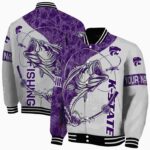 personalized kansas state wildcats fishing rod grey jacket best selling