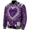 personalized kansas state wildcats heart explosion purple jacket best selling