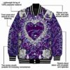 personalized kansas state wildcats heart explosion purple jacket new arrival