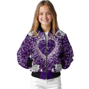 personalized kansas state wildcats heart explosion purple jacket top rated