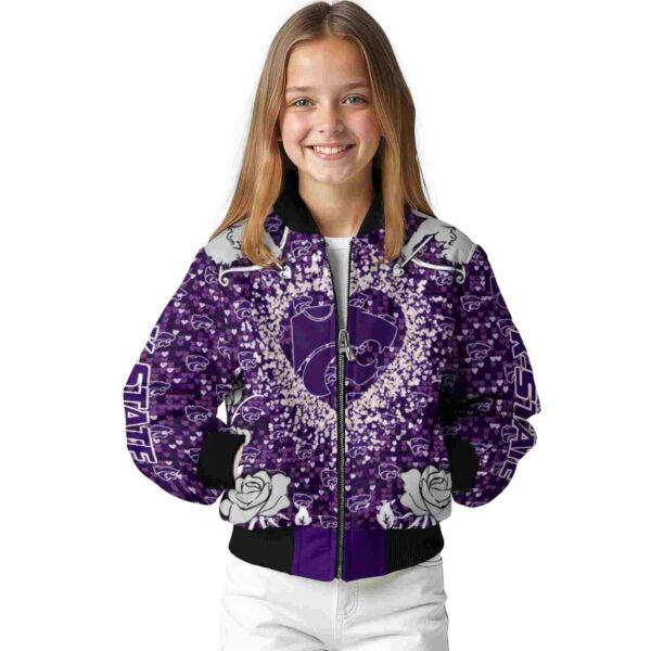 personalized kansas state wildcats heart explosion purple jacket top rated