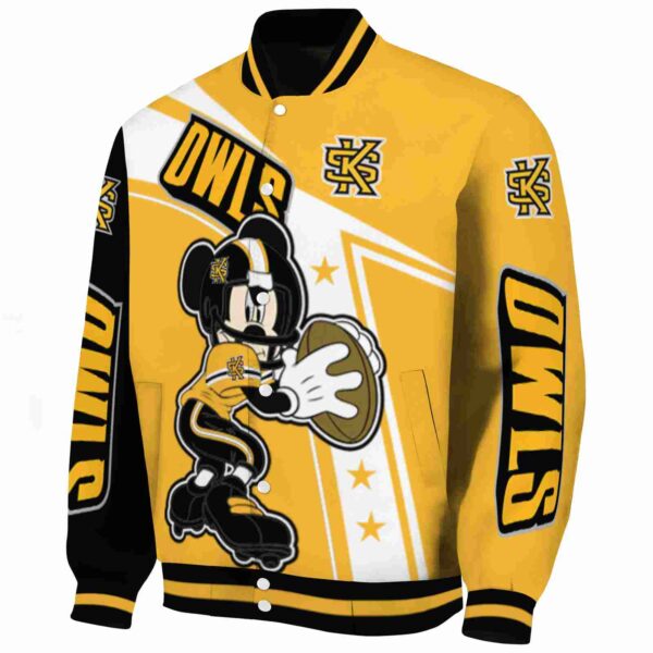 personalized kennesaw state owls mickey football gold white jacket best selling