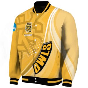 personalized kennesaw state owls wave patterns gold jacket best selling