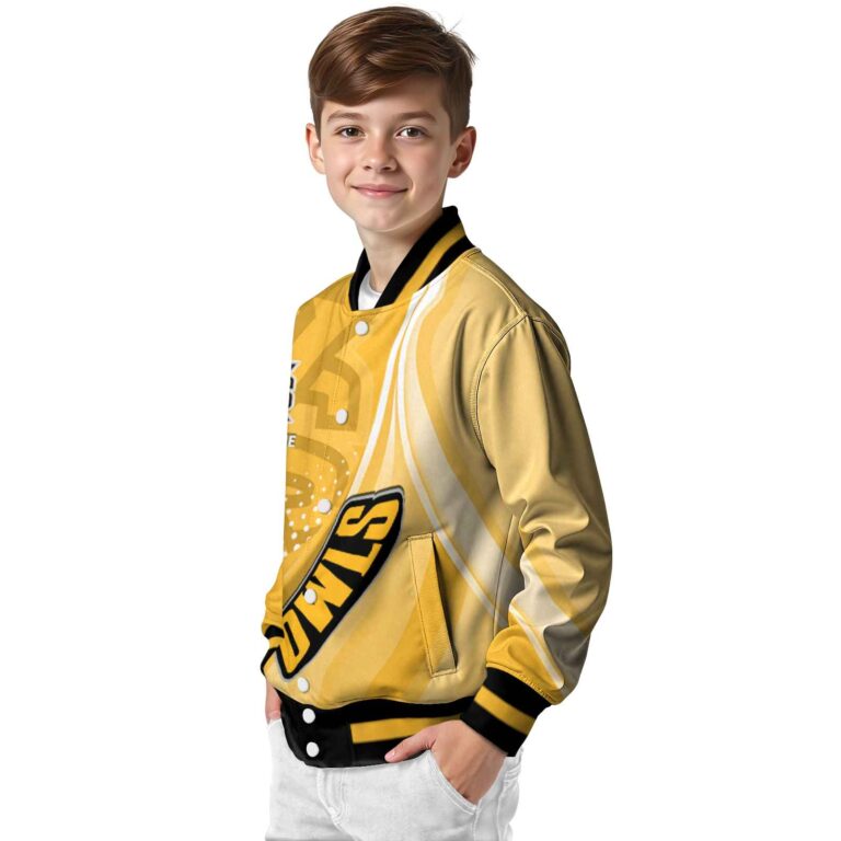 personalized kennesaw state owls wave patterns gold jacket trendy