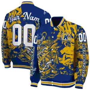 personalized kent state golden flashes fishing art navy blue jacket fashion forward
