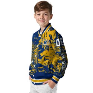 personalized kent state golden flashes fishing art navy blue jacket trendy
