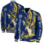 personalized kent state golden flashes fishing passion navy blue white jacket best selling