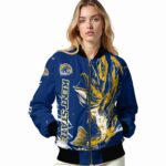 personalized kent state golden flashes fishing passion navy blue white jacket best selling