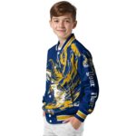 personalized kent state golden flashes fishing passion navy blue white jacket best selling