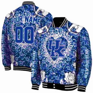 personalized kentucky wildcats heart explosion blue jacket fashion forward