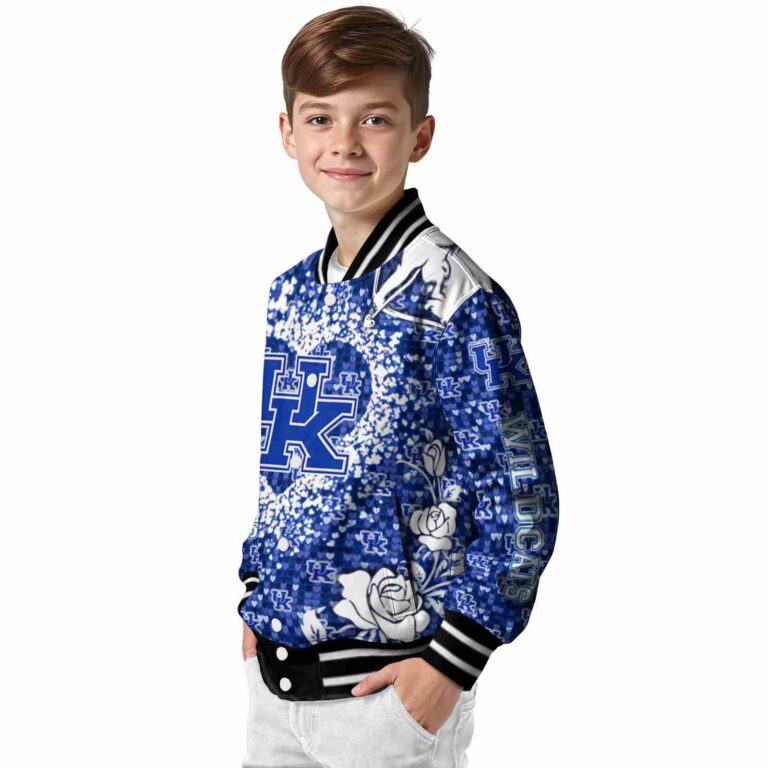 personalized kentucky wildcats heart explosion blue jacket trendy