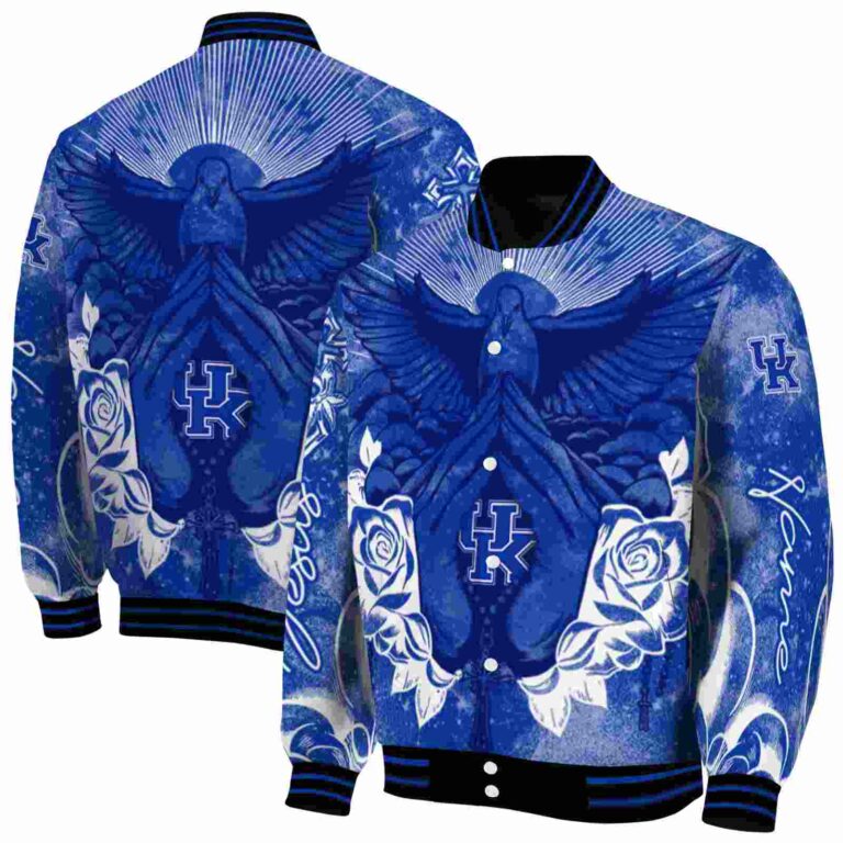 personalized kentucky wildcats praying hands blue jacket fashion forward