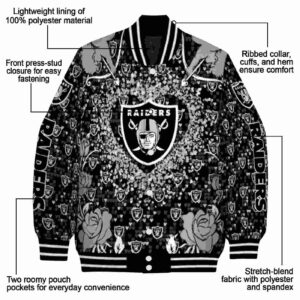 personalized las vegas raiders heart explosion black jacket new arrival