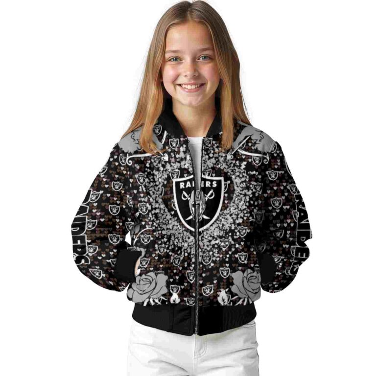 personalized las vegas raiders heart explosion black jacket top rated