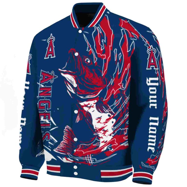 personalized los angeles angels fishing passion blue white jacket best selling