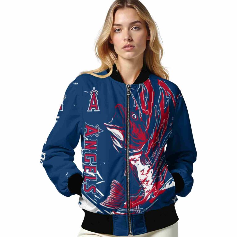personalized los angeles angels fishing passion blue white jacket latest model