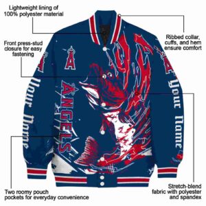 personalized los angeles angels fishing passion blue white jacket new arrival