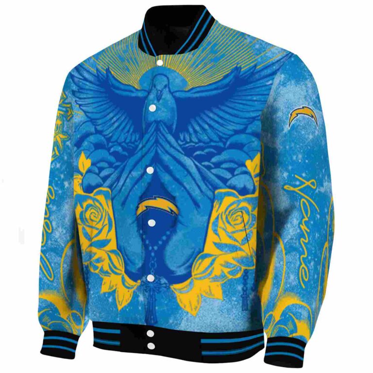 personalized los angeles chargers praying hands blue jacket best selling
